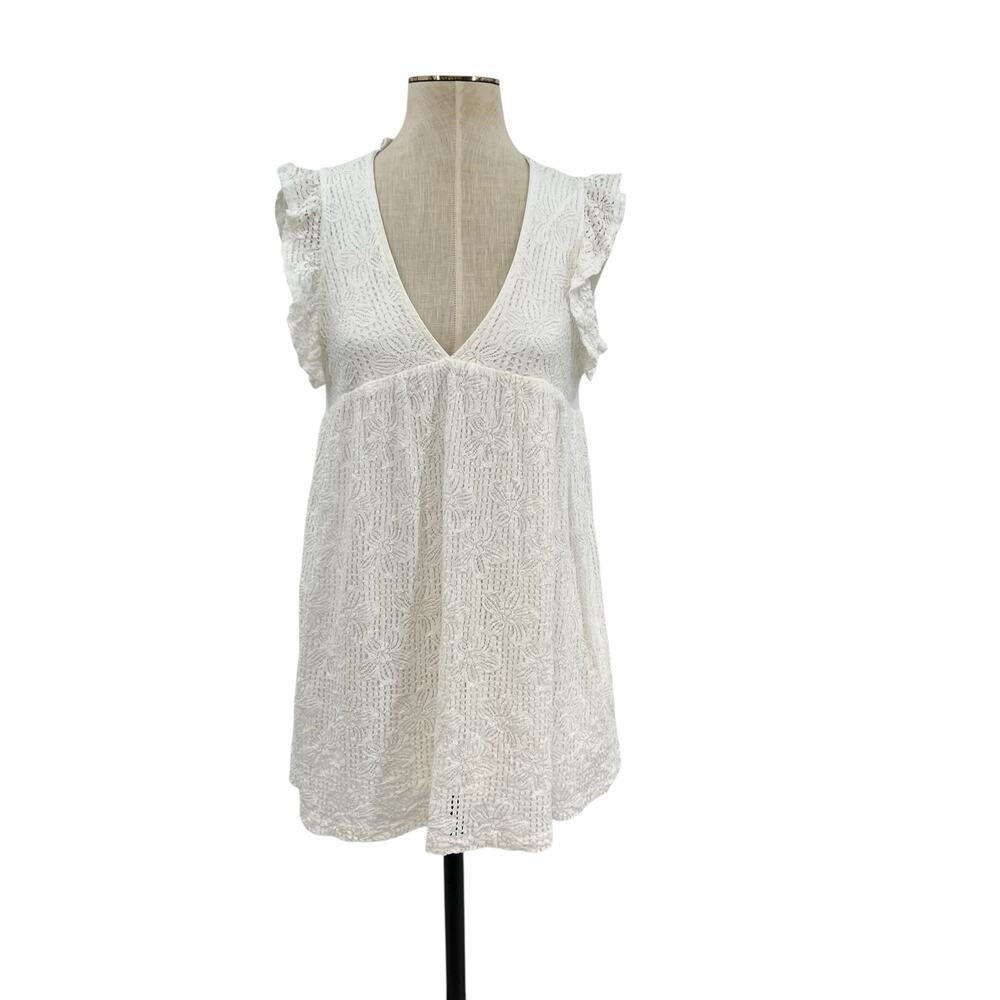 Project Judith March x Dede Raad Romper Lace‎ Floral White Size Small